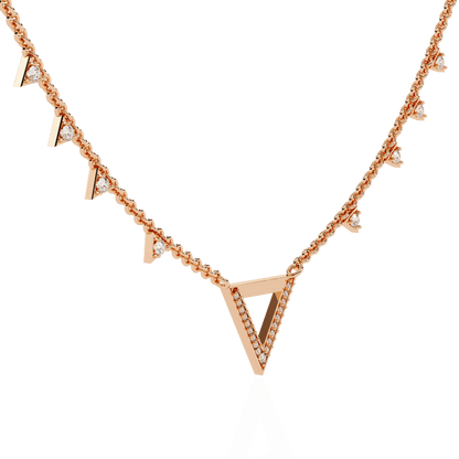 Triangles Triumph Diamond Necklace