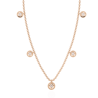 Halo Round Cut Diamond Necklace