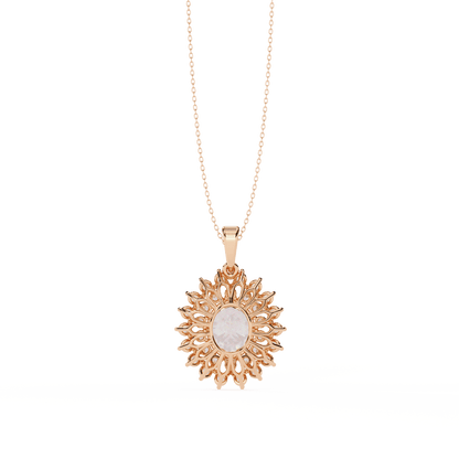 Maricci Oval Solitaire Necklace