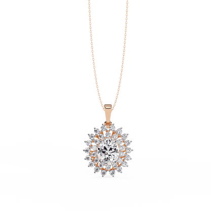 Maricci Oval Solitaire Necklace