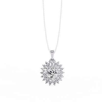 Maricci Oval Solitaire Necklace