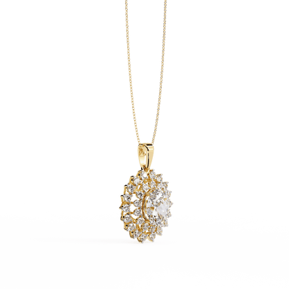 Maricci Oval Solitaire Necklace