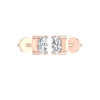 1 Carat Daily Wear Oval Shaped Solitaire Pendant Set
