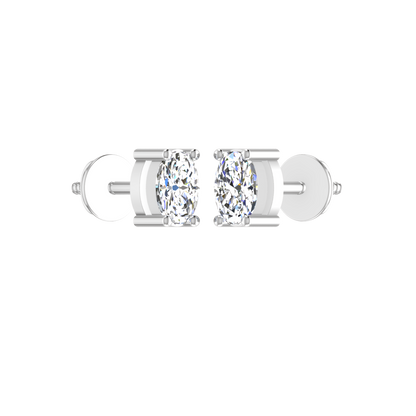 1 Carat Daily Wear Oval Shaped Solitaire Pendant Set