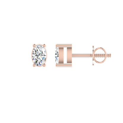1 Carat Daily Wear Oval Shaped Solitaire Pendant Set
