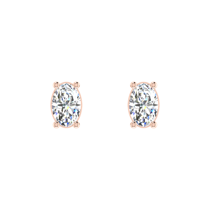 1 Carat Daily Wear Oval Shaped Solitaire Pendant Set