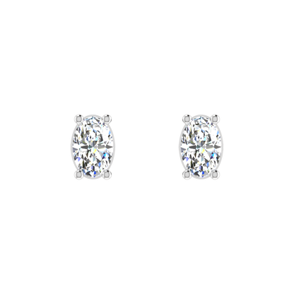 1 Carat Daily Wear Oval Shaped Solitaire Pendant Set