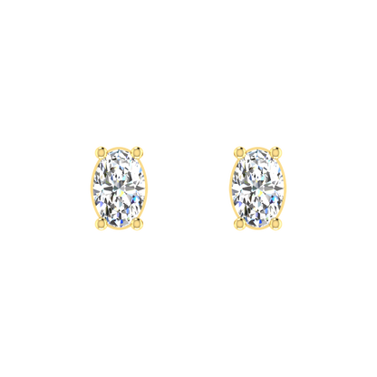 1 Carat Daily Wear Oval Shaped Solitaire Pendant Set