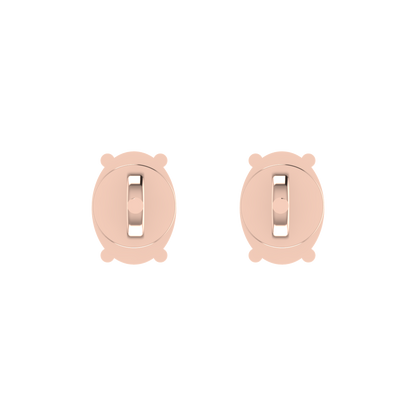 1 Carat Each Daily Wear Oval Shaped Solitaire Earrings