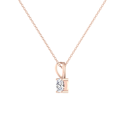 1 Carat Daily Wear Oval Shaped Solitaire Pendant