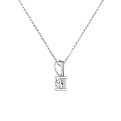 1 Carat Daily Wear Oval Shaped Solitaire Pendant