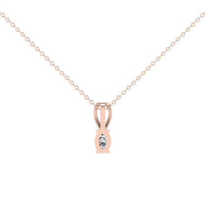 1 Carat Daily Wear Oval Shaped Solitaire Pendant