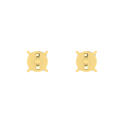 Classic 0.5 Carat Each Princess Cut Diamond Stud Earrings