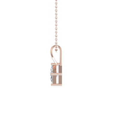 1 Carat Princess Cut Basket Setting Solitaire Pendant