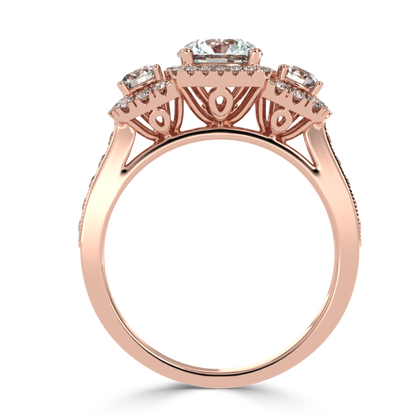 Three Stone Maricci Solitaire Ring