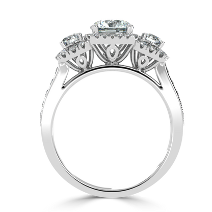 Three Stone Maricci Solitaire Ring