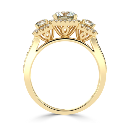 Three Stone Maricci Solitaire Ring