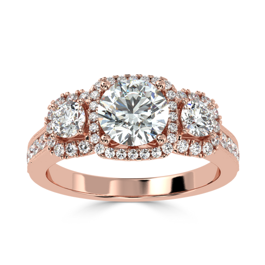 Three Stone Maricci Solitaire Ring