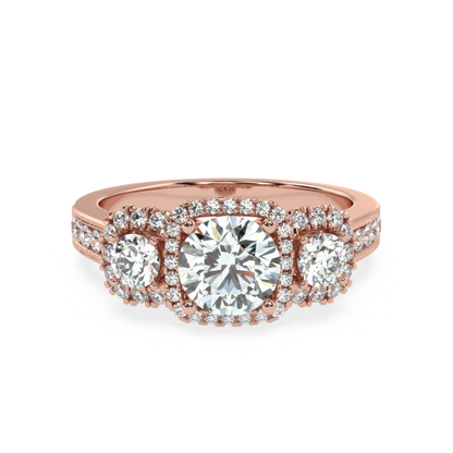 Three Stone Maricci Solitaire Ring
