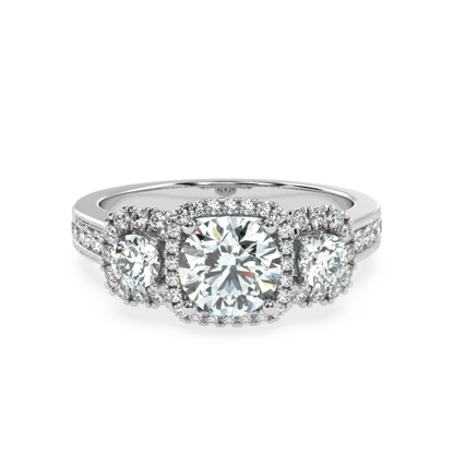 Three Stone Maricci Solitaire Ring