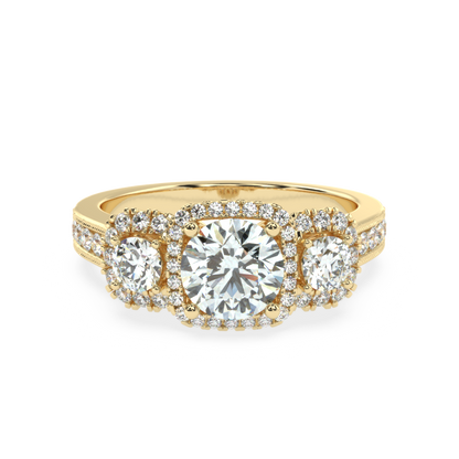 Three Stone Maricci Solitaire Ring