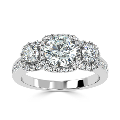 Three Stone Maricci Solitaire Ring