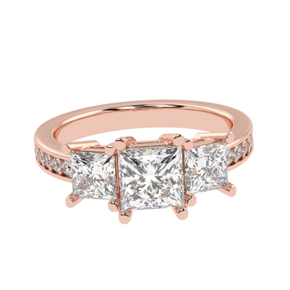 Trio of Royals Solitaire Ring