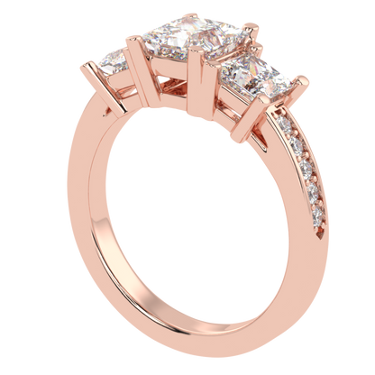 Trio of Royals Solitaire Ring