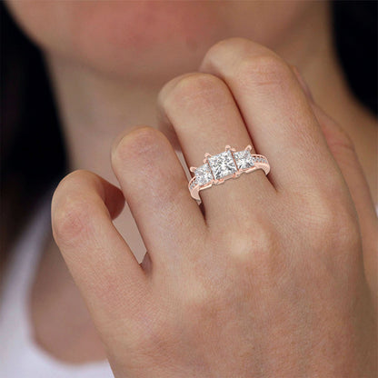 Trio of Royals Solitaire Ring