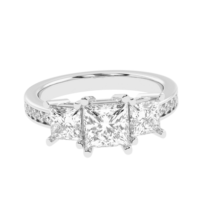 Trio of Royals Solitaire Ring