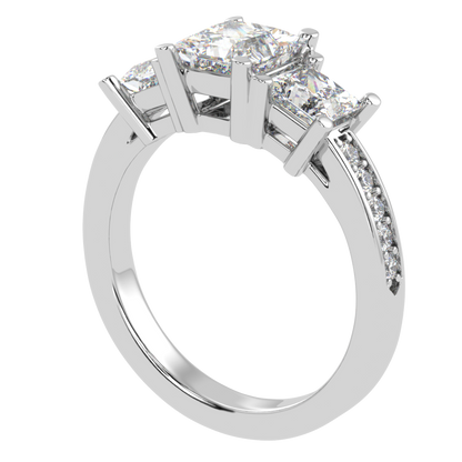 Trio of Royals Solitaire Ring