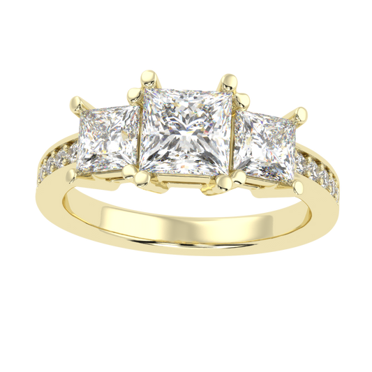 Trio of Royals Solitaire Ring
