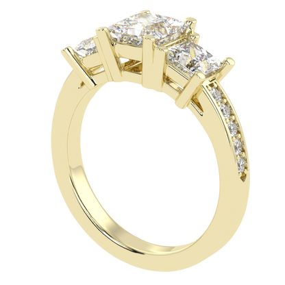 Trio of Royals Solitaire Ring