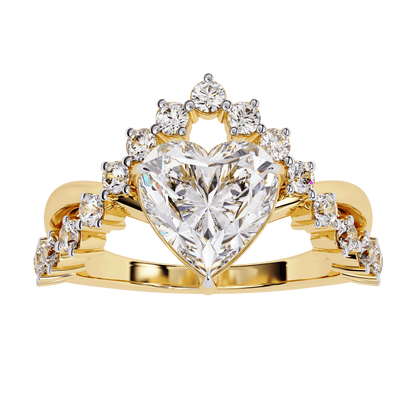 Love Heart 2.11 Carat Solitaire Wedding Ring