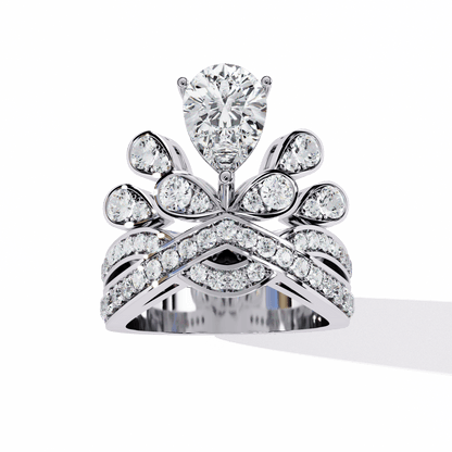 Crown Glory Pear 1.64 Carat Pear Solitaire Ring