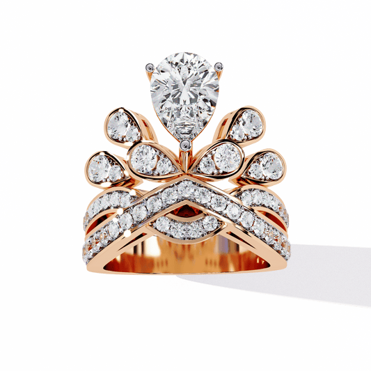 Crown Glory Pear 1.64 Carat Pear Solitaire Ring