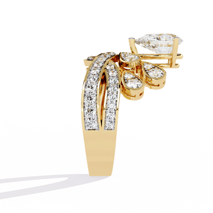 Crown Glory Pear 1.64 Carat Pear Solitaire Ring