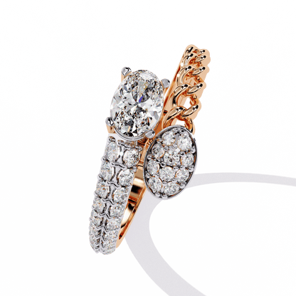 Serpentine Diamond Ring