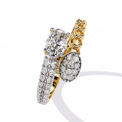 Serpentine Diamond Ring