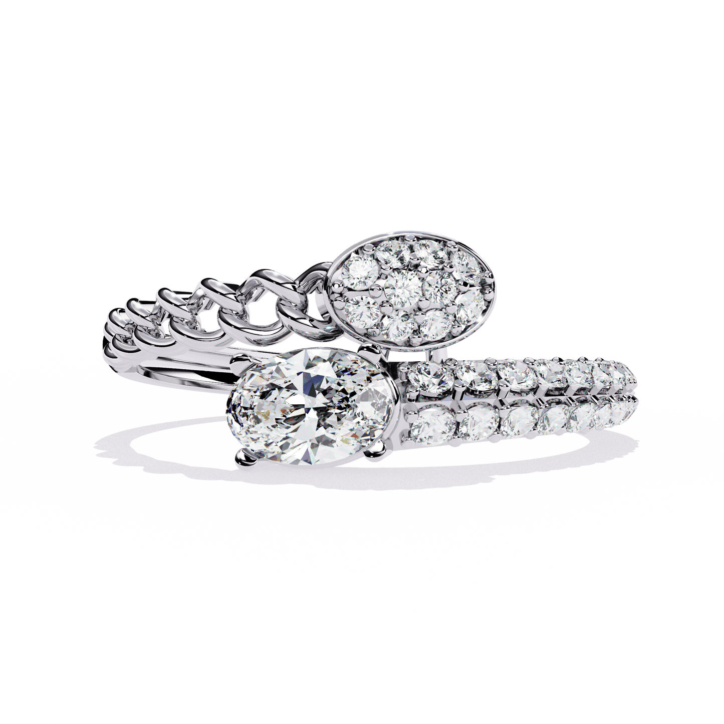 Serpentine Diamond Ring