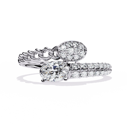 Serpentine Diamond Ring