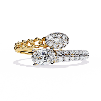 Serpentine Diamond Ring