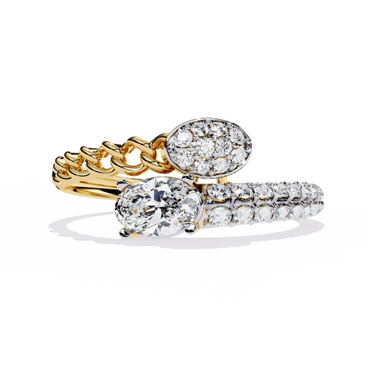 Serpentine Diamond Ring