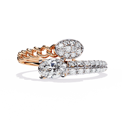 Serpentine Diamond Ring