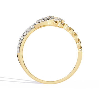 Serpentine Diamond Ring