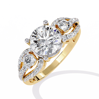 Three Stone Enchanting Engagement Ring