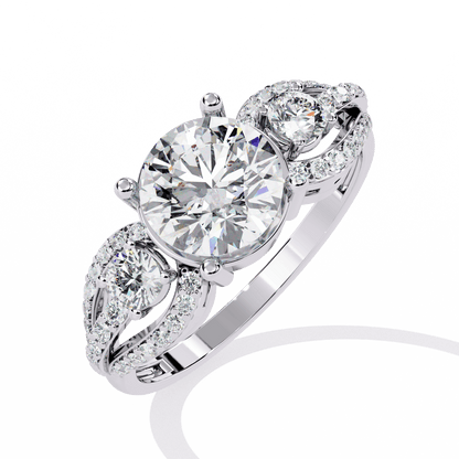Three Stone Enchanting Engagement Ring