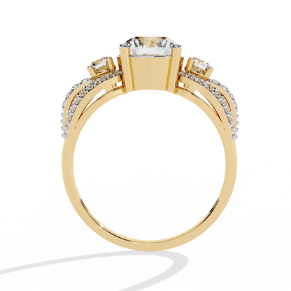 Three Stone Enchanting Engagement Ring
