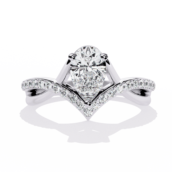Twirl Vines 2.39 Carat Round Solitaire Ring