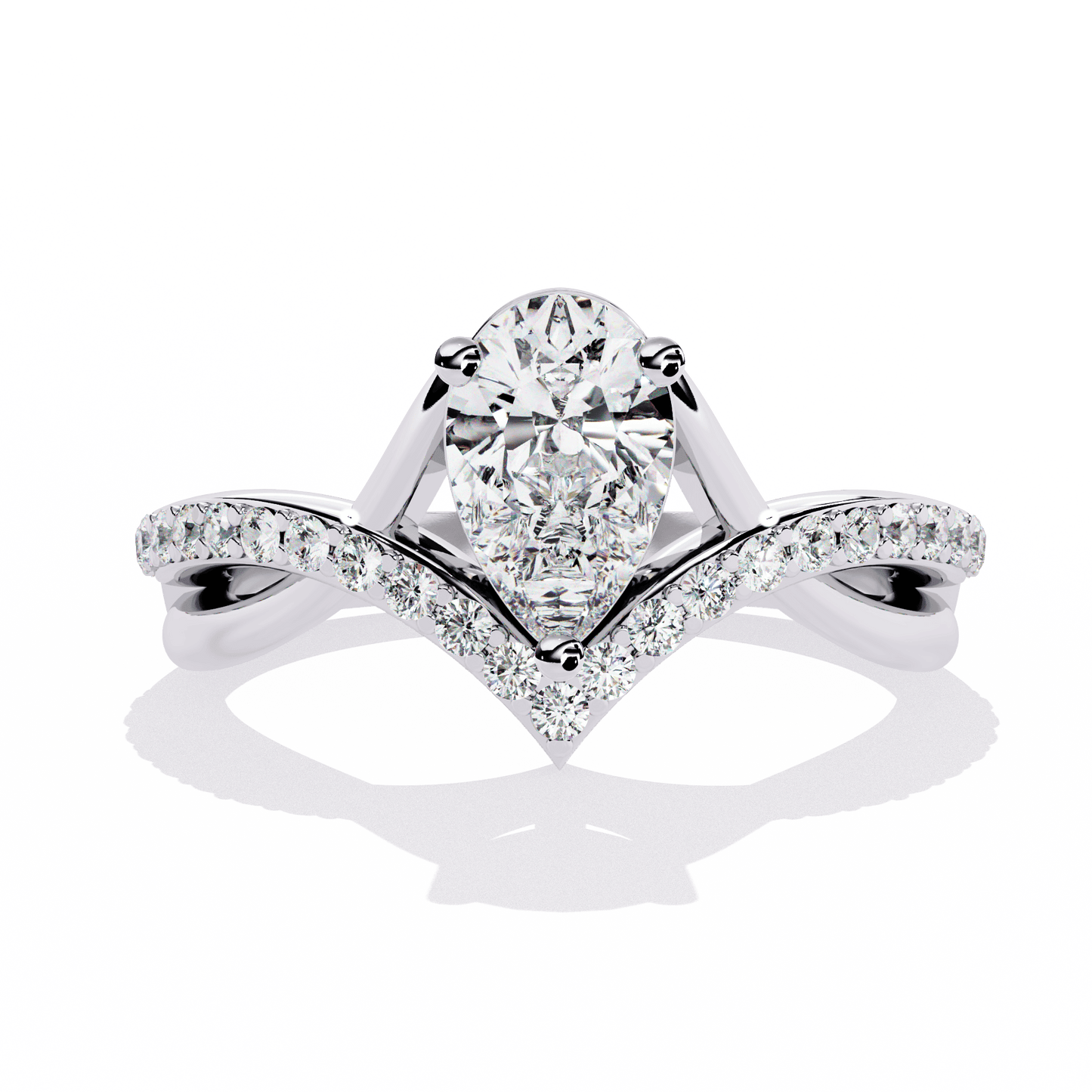 Twirl Vines 2.39 Carat Round Solitaire Ring
